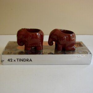 Partylite Elephants of Bangkok Tealight Candle Holders Thai Inspired Tealights